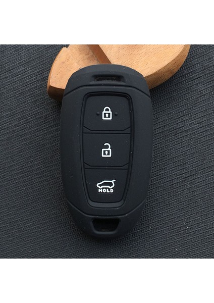Siyah Hyundai Kona X35 Solaris Azera Elantra Grandeur Ig 3 Düğme Anahtar Kılıfı Kabuk Kılıfı (Yurt Dışından)