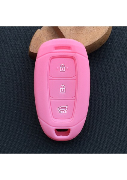 Pembe Hyundai Kona X35 Solaris Azera Elantra Grandeur Ig 3 Düğme Anahtar Kılıfı Kabuk Kılıfı (Yurt Dışından)