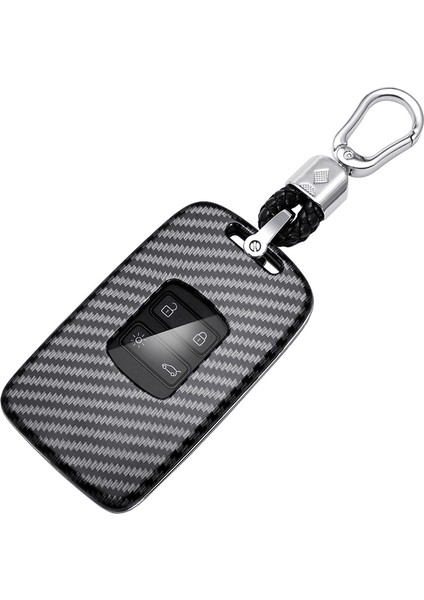 Açık Altın Kabuk Renault Anahtar Kılıfı Karbon Fiber Taklit Sert Anahtar Kılıfı Zincir Renault Kadjar Megane Koleos Qm5 Qm6 Için (Yurt Dışından) fiyatları