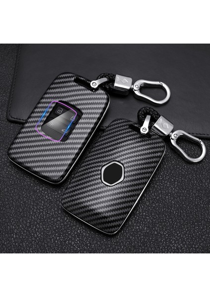 Açık Altın Kabuk Renault Anahtar Kılıfı Karbon Fiber Taklit Sert Anahtar Kılıfı Zincir Renault Kadjar Megane Koleos Qm5 Qm6 Için (Yurt Dışından) modelleri