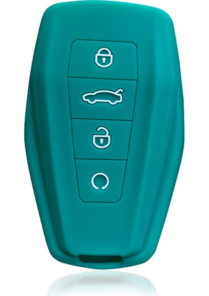 A Tipi Koyu Yeşil Geely Coolray X6 Emgrand Global Hawk Gx7 Anahtarlık Uzaktan Kumanda Araba Aksesuarları Için Silikon Anahtarlık Kılıfı Kabuk Tutucu Seti (Yurt Dışından)