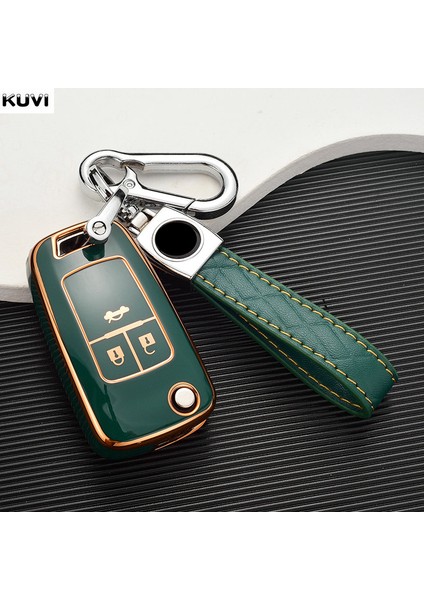 3 Düğmeli Koyu Yeşil Tpu Araba Uzaktan Anahtar Kılıfı Kapak Kabuk Fobu Buick Chevrolet Cruze Aveo Trax Opel Astra Corsa Meriva Zafira Antara J Anahtarlık (Yurt Dışından) indirimleri