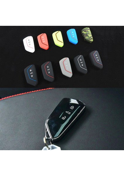 H Skoda Octavia Için Araba Arka Silikon Uzaktan Akıllı Anahtar Kılıfı Anahtar Fob Tutucu Kapak Trim Seat Leon Fr Mk Için (Yurt Dışından) fiyatları