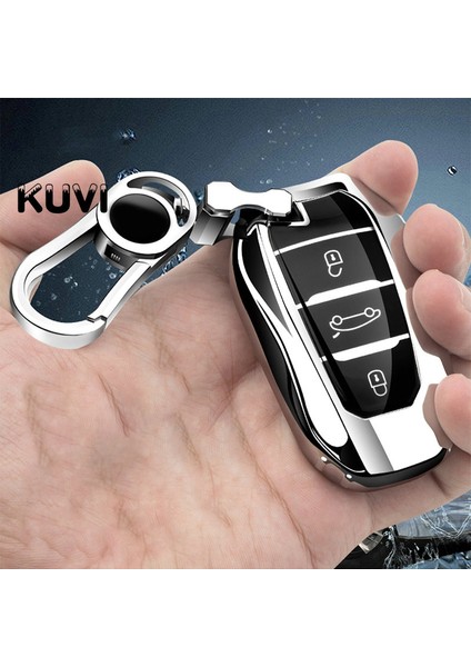Kırmızı Peugeot Citroen-Xr Picasso Ds3 Ds4 Ds5 Için Yumuşak Tpu Araba Uzaktan Anahtar Kılıfı Kapak Kabuk (Yurt Dışından)