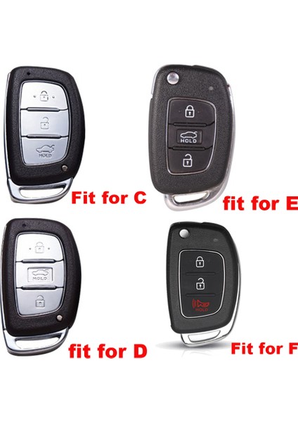 C Tipi Mavi Hyundai Solaris Accent IX25 Creta Elantra IX35 Tucso Verna I10 I20 I40 Anahtarlık Araba Aksesuarları Key Case (Yurt Dışından)