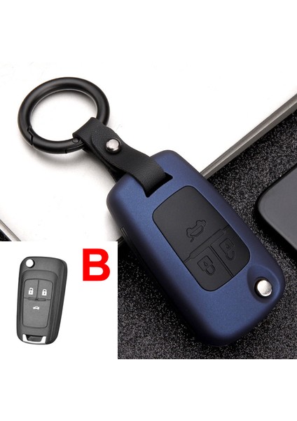 B Mavi Chevrolet Cruze Aveo Lova Epica Opel Vauxhall Astra Corsa Antara Meriva Insignia Zafira C Mokka Karl Için Abs Araba Anahtar Kılıfı Kapak (Yurt Dışından)