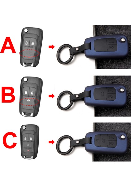 B Mavi Chevrolet Cruze Aveo Lova Epica Opel Vauxhall Astra Corsa Antara Meriva Insignia Zafira C Mokka Karl Için Abs Araba Anahtar Kılıfı Kapak (Yurt Dışından) modelleri