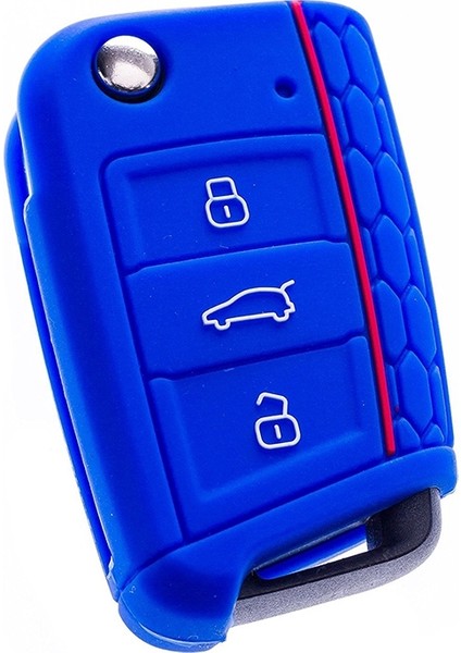 Siyah Volkswagen Vw Golf 7 Mk7 Skoda Octavia A7 Seat Leon Ibiza 3 Araba Anahtar Kılıfı Silikon Kapak Kabuk Fob Sıcak (Yurt Dışından) fırsatları