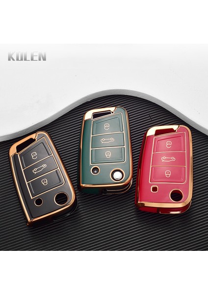 Anahtarlık Yeşil Yeni Tpu Araba Anahtar Kılıfı Kapak Kabuk Vw Volkswagen Golf 7 Mk7 Tiguan Mk2 Seat Ateca Leon Fr Ibiza Skoda Octavia Kodiaq Için (Yurt Dışından) fiyatları
