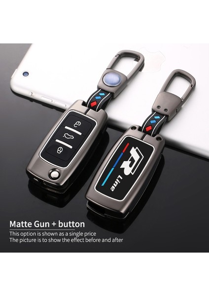 Gri Tek Zincir Vw Volkswagen Polo Tiguan Passat B5 B6 B7 Golf K6 Jetta Lavida Skoda Octavia Için Çinko Alaşım Araba Anahtarı Kılıfı Kapak (Yurt Dışından) modelleri