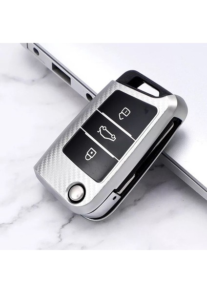 A-Tarzı-Gümüş Volkswagen Için Karbon Fiber Yeni Yumuşak Tpu Araba Anahtar Kılıfı Kapak Vw Golf 7 Mk7 Seat Ibiza Leon Fr 2 Altea Aztec Skoda Octavia Için (Yurt Dışından)