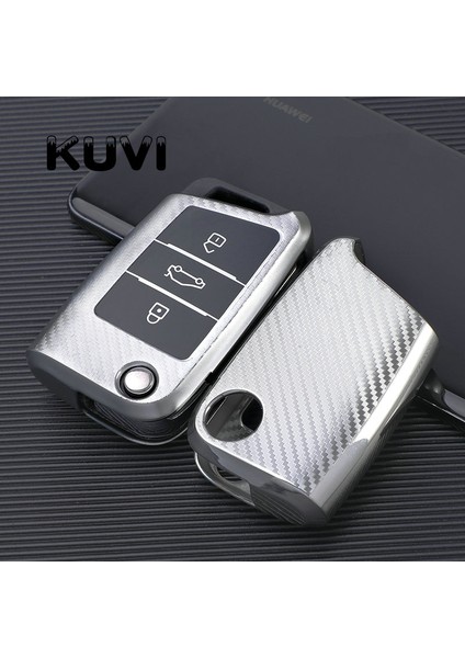A-Tarzı-Gümüş Volkswagen Için Karbon Fiber Yeni Yumuşak Tpu Araba Anahtar Kılıfı Kapak Vw Golf 7 Mk7 Seat Ibiza Leon Fr 2 Altea Aztec Skoda Octavia Için (Yurt Dışından) fiyatları