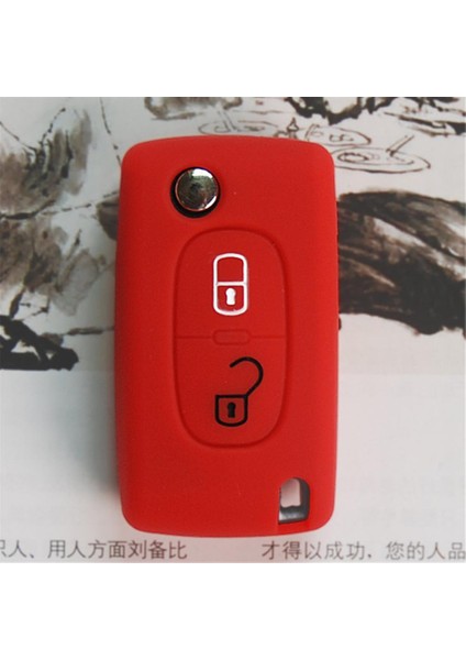 Mavi Gri Citroeeugeot Için 2 Butonlu Silikon Araba Anahtarlık Kılıfı Flip Uzaktan Araba Anahtarı Kabı Shell Fob (Yurt Dışından) modelleri