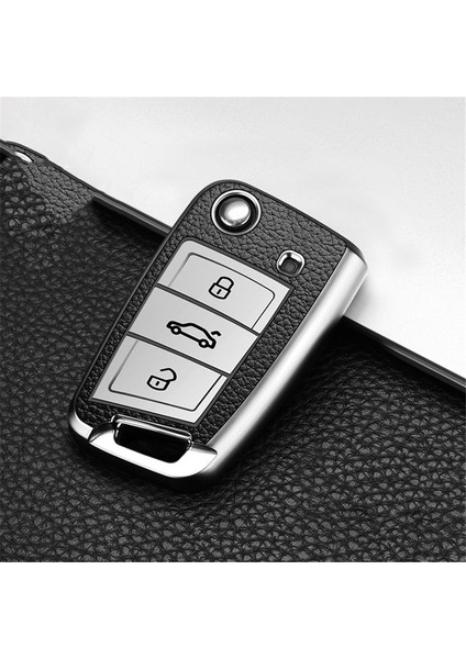 Mavi Volkswagen Vw Polo Golf 7 Mk7 Tiguan Passat Skoda Octavia Kodiaq Karoq Seat Ateca Leon Anahtar Kılıfı Kapak (Yurt Dışından) fırsatları
