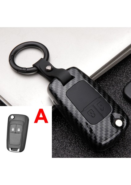 Bir Karbon Chevrolet Cruze Aveo Lova Epica Opel Vauxhall Astra Corsa Antara Meriva Insignia Zafira C Mokka Karl Için Abs Araba Anahtar Kılıfı Kapak (Yurt Dışından)
