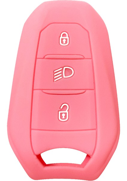 Pembe Peugeot 208 Ds3 Citroe X7 Için Silikon Kauçuk Akıllı Uzaktan Anahtar Kılıfı Şık Kapak Tutucu Araba Anahtar Fob Kılıfı Ds5 Ds6 Için (Yurt Dışından)