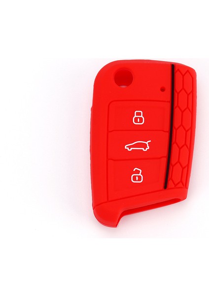 P Vw Volkswagen Golf 7 Mk7 Skoda Octavia A7 3 Düğmeli Araba Anahtarı Kılıfı Silikon Kapak - Anahtarlık Oto Aksesuarları Koruyucu Key Bag (Yurt Dışından) fırsatları