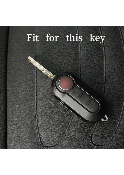 Kırmızı Fiat L 500X Brava Ducato Fiorino Panda Stilo Için Karbon Araba Anahtarı Kılıfı 3 Düğme Katlanabilir Uzaktan Kumanda Koruma Kapağı (Yurt Dışından) modelleri