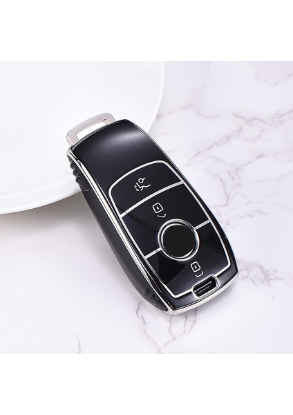 Siyah 2022 Yeni Tpu Araba Anahtar Kılıfı Mercedes Benz Amg E Clalass W Halka Kapağı Araba Stil Aksesuarları (Yurt Dışından)