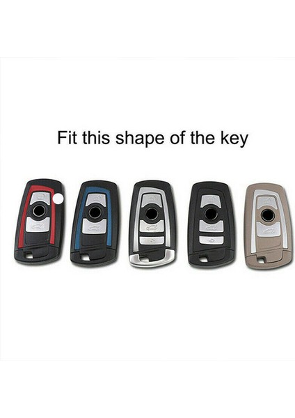 3 Düğme Kahverengi Bmw F30 F10 Serisi X3 x E34 E90 E60 E36 Fob Için Deri+Tpu Araba Anahtar Kılıfı Kapak (Yurt Dışından)