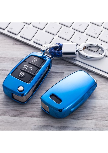 A-Kırmızı Audi A1 A3 A4 A5 Q7 Için Araba Stil Tpu Anahtar Kılıfı Araba Anahtarlık Kabuk Uzaktan Kumanda Kapağı Oto-Aksesuarları (Yurt Dışından) indirimleri