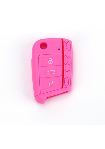 J Vw Volkswagen Golf 7 Mk7 Skoda Octavia A7 3 Düğmeli Araba Anahtarı Kılıfı Silikon Kapak - Anahtarlık Oto Aksesuarları Koruyucu Key Bag (Yurt Dışından)