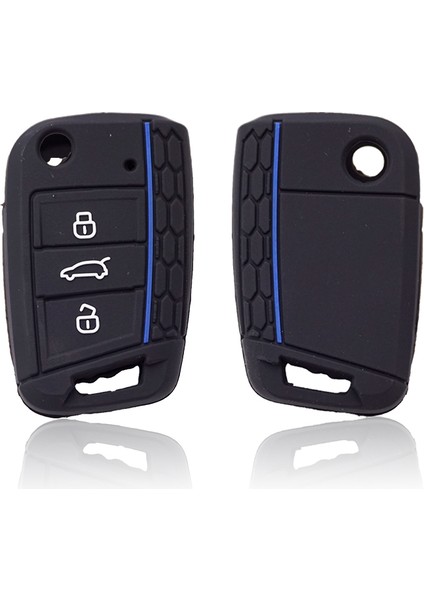 Açık Pembe Vw Golf 7 Mk7 3 Düğmeli Katlanabilir Uzaktan Kumanda Anahtar Kılıfı Için Silikon Kapak (Yurt Dışından)