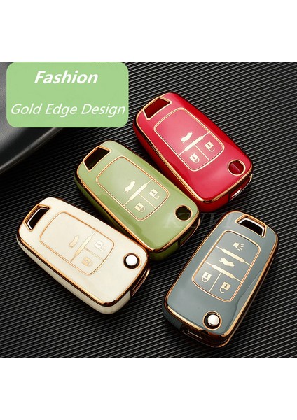 Elmas Anahtarlık Chevrolet Cruze Aveo Trax Sail Malibu Captiva Opel Vauxhall Astra J Corsa Insignia Mokka Için Tpu Araba Katlanabilir Anahtar Kılıfı Kapak (Yurt Dışından) fiyatları