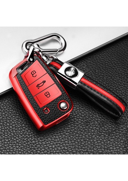 Gümüş-Anahtarlık 2021 Yeni Yumuşak Tpu Araba Anahtar Kılıfı Kapak Volkswagen Vw Golf 7 Mk7 Tiguan Mk2 Skoda Octavia A7 Kodiaq Için (Yurt Dışından)