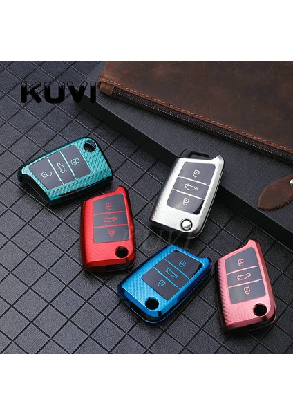 B-Tarzı-Pembe Volkswagen Için Karbon Fiber Yeni Yumuşak Tpu Araba Anahtar Kılıfı Kapak Vw Golf 7 Mk7 Seat Ibiza Leon Fr 2 Altea Aztec Skoda Octavia Için (Yurt Dışından) modelleri