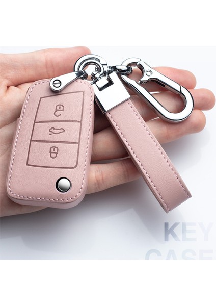 Gümüş Anahtarlık Vw Volkswagen Tiguan Mk1 Mk2 Magotan Passat B5 B8 Polo Golf K7 Jetta Polo Eos Scirocco Için Deri Araba Anahtar Kılıfı Case (Yurt Dışından) modelleri