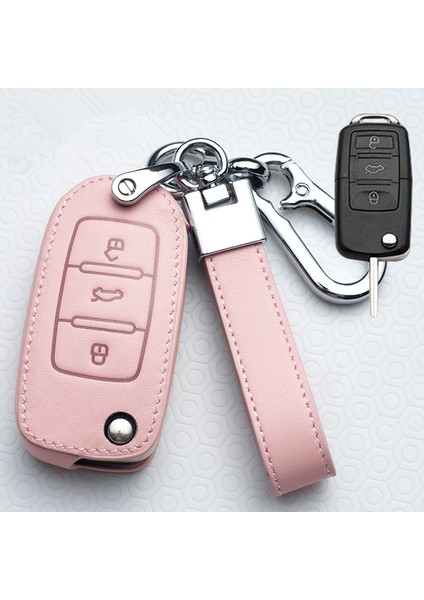Gümüş Anahtarlık Vw Volkswagen Tiguan Mk1 Mk2 Magotan Passat B5 B8 Polo Golf K7 Jetta Polo Eos Scirocco Için Deri Araba Anahtar Kılıfı Case (Yurt Dışından) indirimleri