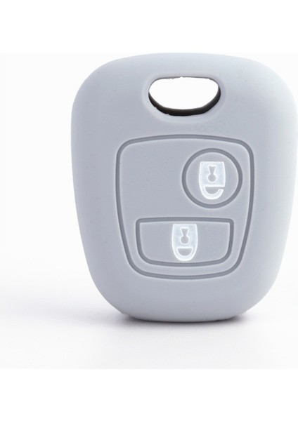 Beyaz Gri Peugeot Citroen Toyota Aygo Için Silikon Anahtarlık Kılıfı Koruyucu Uzaktan Kumanda Anahtar Kılıfı (Yurt Dışından)