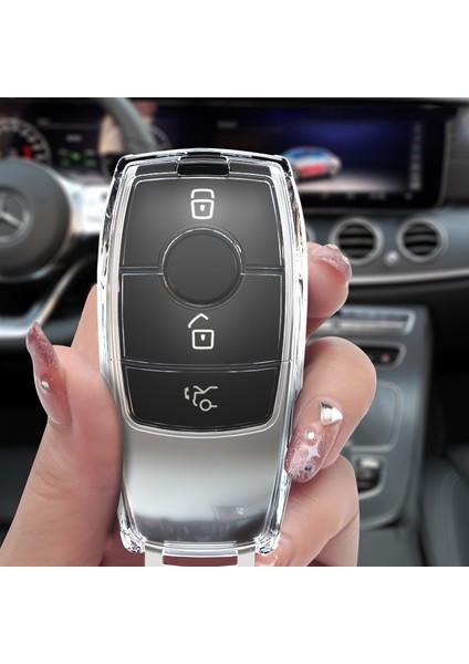 1 Parça Tpu Şeffaf Araç Anahtar Kılıfı Kapak Mercedes Benz E C S Glc Sınıf E200 E400 E63 W A200 Anahtar Kabuk Koruyucu (Yurt Dışından)