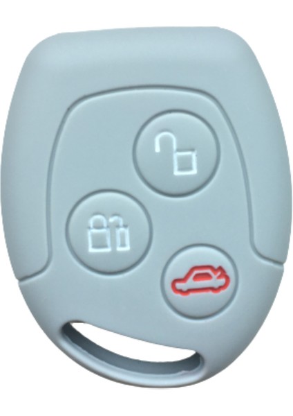 Gri Ford Transit Focus Ka Galaxy Mondeo Fiesta C-Max S-Max Connect Için Silikon Araba Anahtarı Kılıfı Uzaktan Araba Anahtarı Koruyucu Kılıf Kabuk (Yurt Dışından)