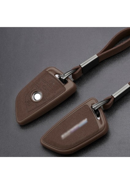 4 Düğme Kahverengi Bmw X1 X3 X5 X6 X7 Serisi G30 G20 G32 G11 F20 Z4 F48 F39 G01 G02 F15 F16 G07 Için Deri+Tpu Araba Anahtarlık Kılıf Kapak Kabuk (Yurt Dışından)