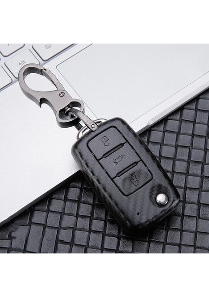 Kahverengi Anahtarlık Vw Golf 7 Bora Polo Golf Passat Skoda Octavia A7 Fabia Seat Ibiza Leon Mk7 Araba Aksesuarları Için Karbon Fiber Anahtarlık Kılıfı (Yurt Dışından) fırsatları