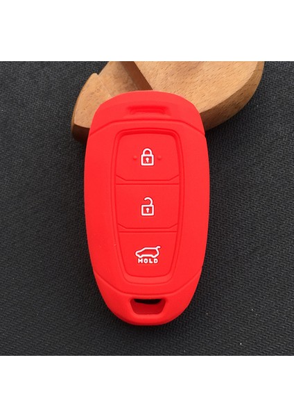 Kırmızı Hyundai Kona X35 Solaris Azera Elantra Grandeur Ig 3 Düğme Anahtar Kılıfı Kabuk Kılıfı (Yurt Dışından)