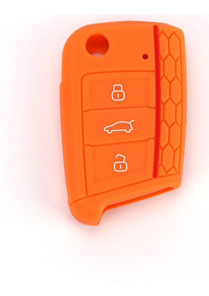 E Vw Volkswagen Golf 7 Mk7 Skoda Octavia A7 3 Düğmeli Araba Anahtarı Kılıfı Silikon Kapak - Anahtarlık Oto Aksesuarları Koruyucu Key Bag (Yurt Dışından)