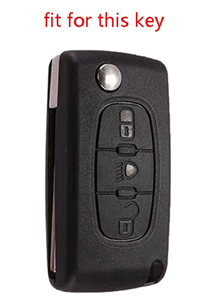 Kırmızı Citroen Berlingo X7 Xsara Katlanır 3 Düğmeli Anahtar Kılıfı Silikon Araba Anahtar Kapağı Koruma (Yurt Dışından) modelleri