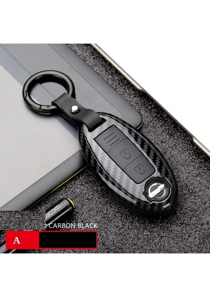 Karbon Kırmızısı Nissan Qashqai J10 J11 X-Trail T31 T32 Kicks Tiida Pathfinder Murano Note Juke Için Karbon Fiber Kabuk Araba Uzaktan Kumanda Anahtar Kılıfı (Yurt Dışından) fiyatları