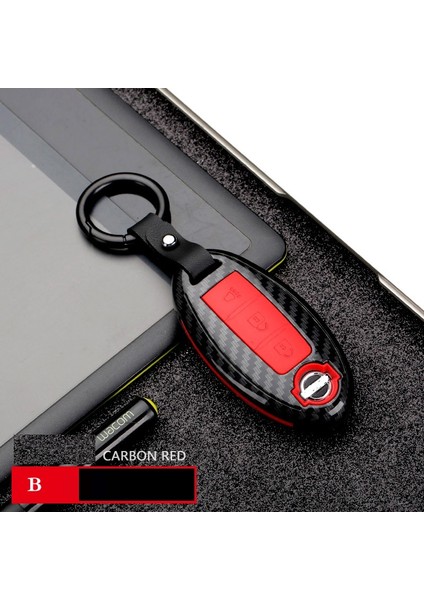 Karbon Kırmızısı Nissan Qashqai J10 J11 X-Trail T31 T32 Kicks Tiida Pathfinder Murano Note Juke Için Karbon Fiber Kabuk Araba Uzaktan Kumanda Anahtar Kılıfı (Yurt Dışından) modelleri