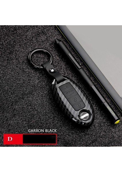 Karbon Kırmızısı Nissan Qashqai J10 J11 X-Trail T31 T32 Kicks Tiida Pathfinder Murano Note Juke Için Karbon Fiber Kabuk Araba Uzaktan Kumanda Anahtar Kılıfı (Yurt Dışından) fırsatları