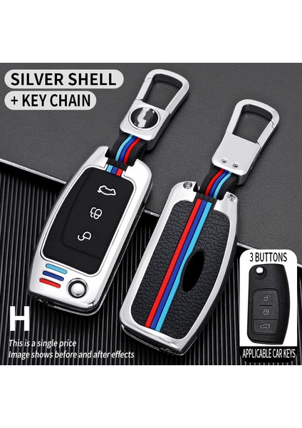 Gri Ford Fiesta Focus 2 Ecosport Kuga Escape Falcon B-Max C-Max Eco Sport Galaxy Için 3 Düğmeli Yeni Araba Uzaktan Kumanda Anahtar Kılıfı Örtüsü (Yurt Dışından)