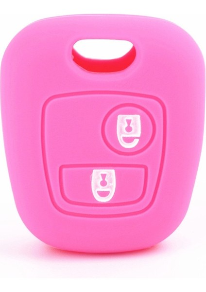 Pembe Peugeot Citroen Toyota Aygo Için Silikon Anahtarlık Kılıfı Koruyucu Uzaktan Kumanda Anahtar Kapak (Yurt Dışından)