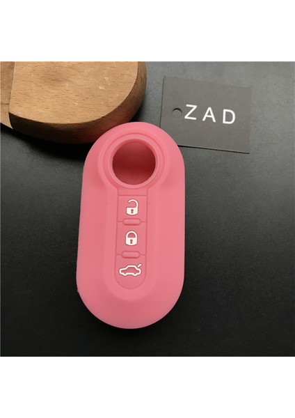 Pembe Fiat Düğmeler Flip Uzaktan Anahtar Boş Fob Kılıf Kabuk Cilt Kapak Seti Silikon Anahtar Kılıfı Oto Yedek Parça Araba Aksesuarları Renkli (Yurt Dışından)