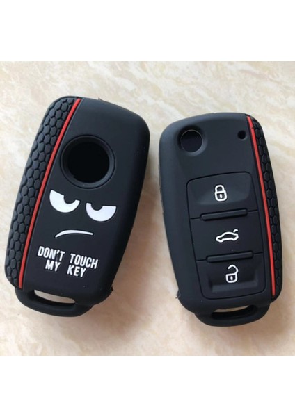 Anahtarlık ile Kırmızı Vw Caddy Golf Jetta Polo Passat Scirocco Tiguan Skoda Octavia Seat Için Anahtarlık Kap Koruyucu (Yurt Dışından) fiyatları