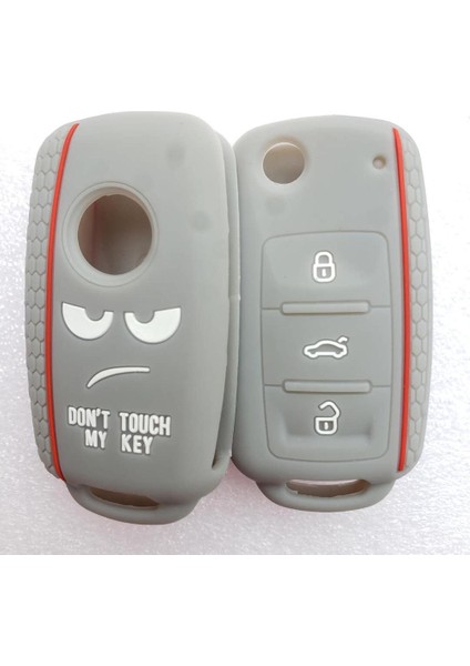 Anahtarlık ile Kırmızı Vw Caddy Golf Jetta Polo Passat Scirocco Tiguan Skoda Octavia Seat Için Anahtarlık Kap Koruyucu (Yurt Dışından) modelleri