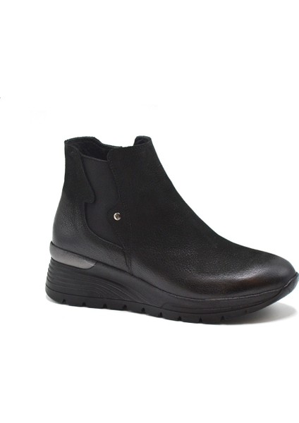 Kadın Hakiki Deri Fermuarlı Airflow Bot 2313034K - Kahve - 36