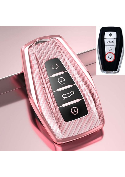 Sadece Pembe Kılıf Geely Coolray Atlas Boyue Nl3 Emgrand X7 Ex7 Suv Gt Gc9 Borui Araba Anahtar Kılıfı Anahtarlık Kılıfı Tutucu Çanta Aksesuarları (Yurt Dışından)